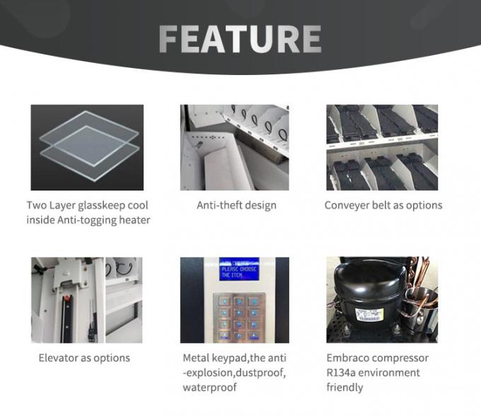 110V/220V~240V Smart Media Vending Machine With 55 Inches Touch Screen