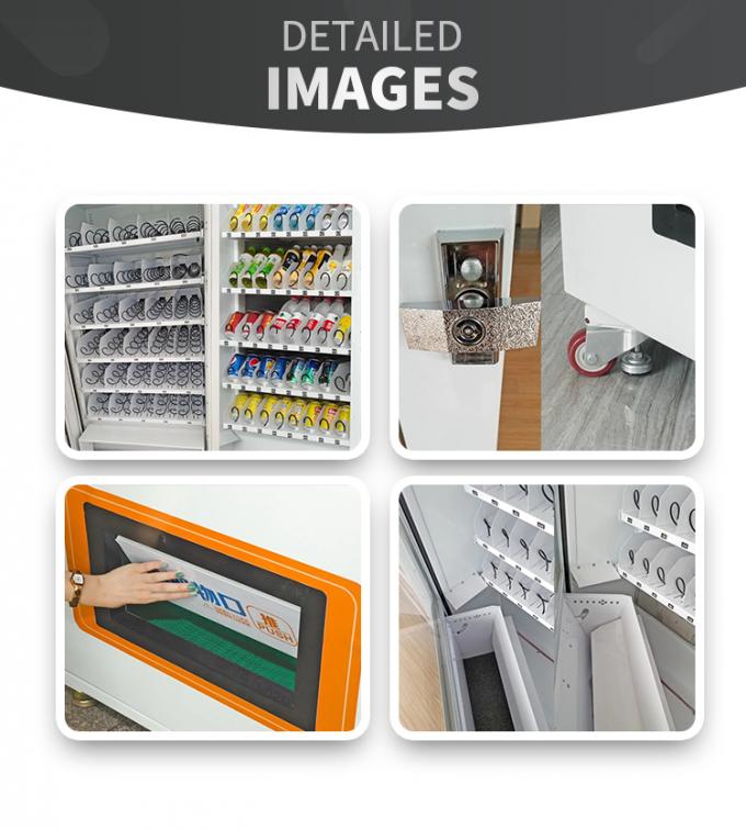 Large Capacity Snack Food Hot Or Cold Drink Vending Machine Customized Logo And Sticker