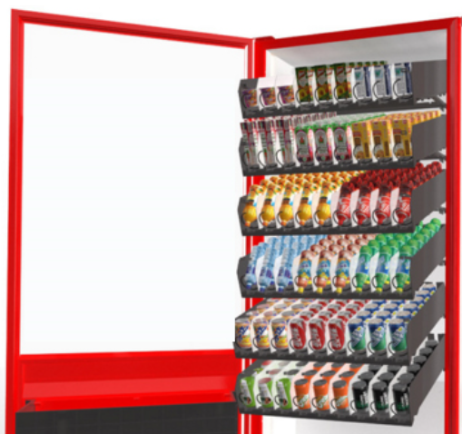 Protein Beverages Snack Food Milk Vending Machine , 55 Inch Touch Semi Transparent Screen Vending Machine