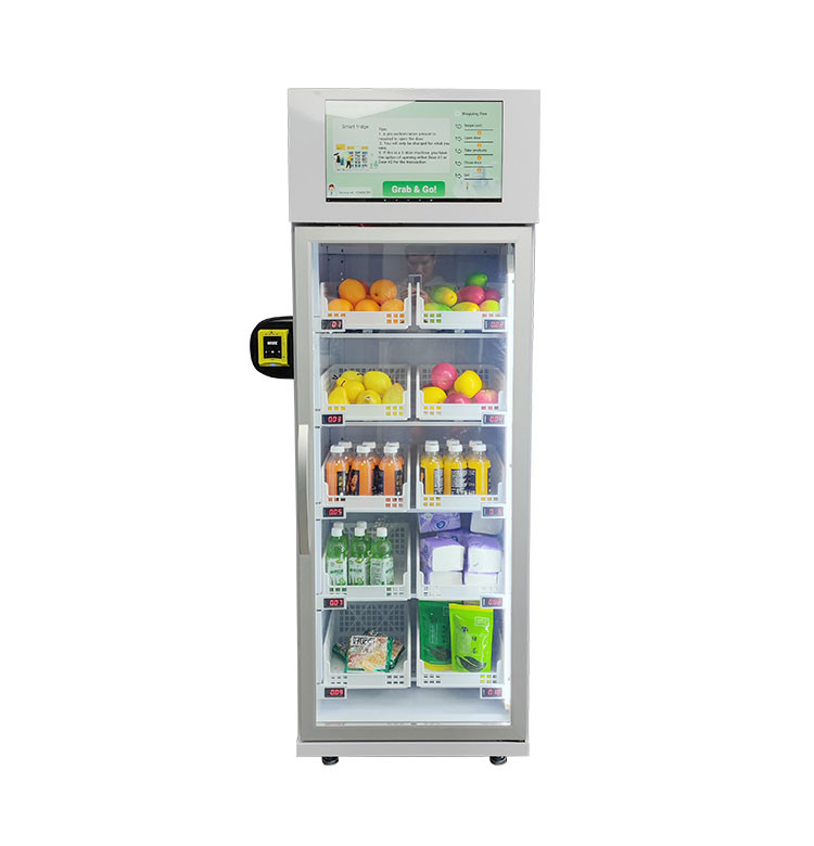 Micron smart vending Fresh food Smart Fridge Vending Machine With card