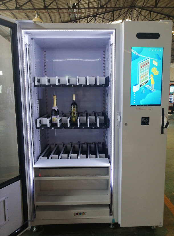 Glass Bottle Vending Machine With Elevator To Sell Red Wine champagne
