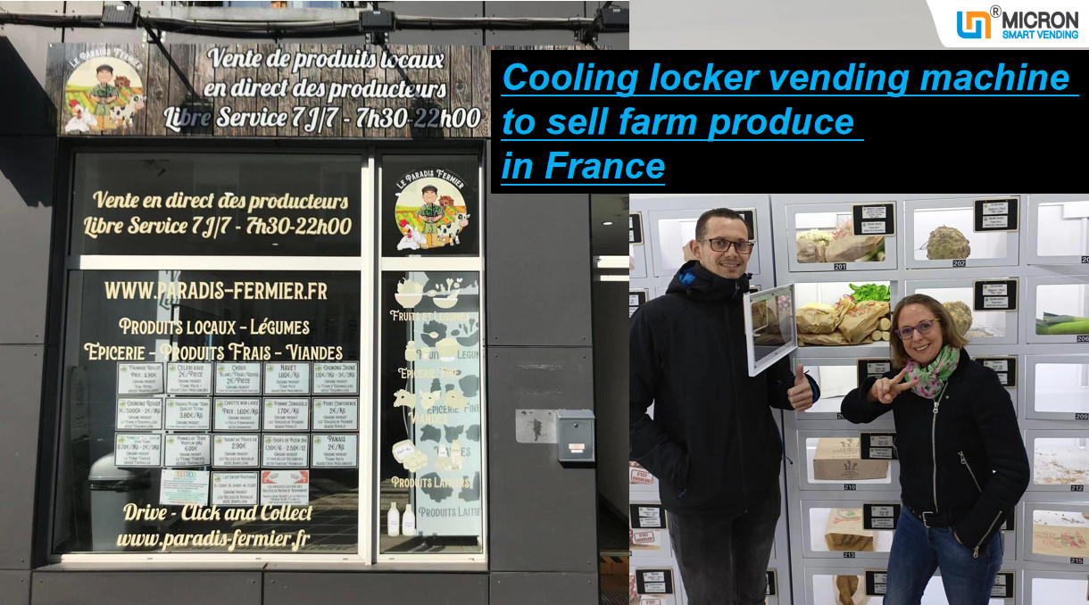 Latest company case about Micron farm product vending machine in France Micron smart cooling locker vending machine