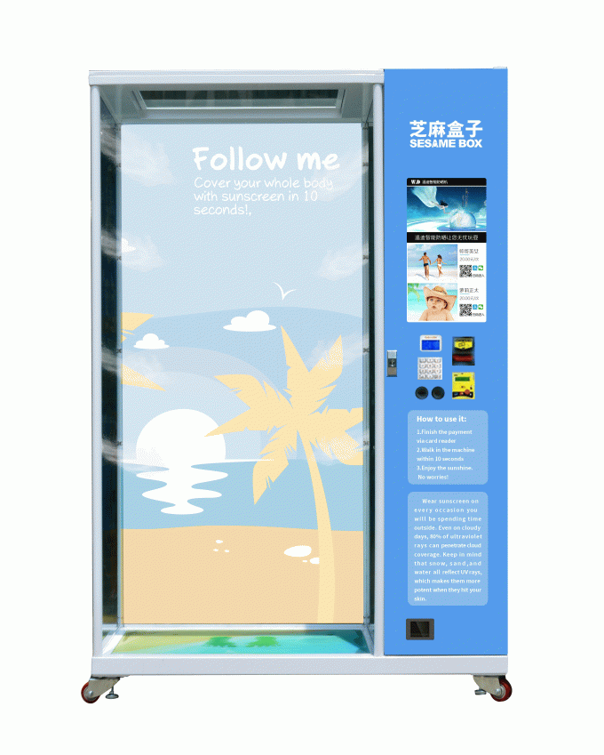 22 Inches Touchscreen Custom Vending Machines For Sale Sun Block Cream