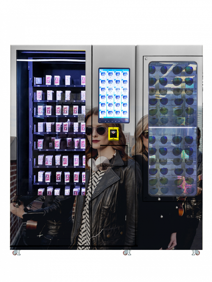 Double Tempered Glass Smart Vending Machine For Sunglasses
