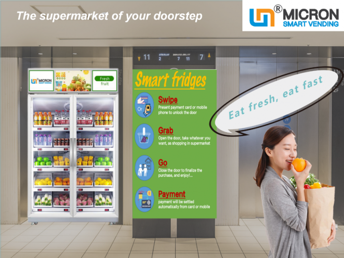 Micron Smart Fridge Vending Machine 20 Capacity For Hotel