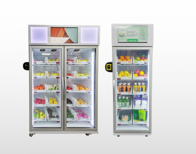 240V Smart Fridge Vending Machine Glass Bottle Cold Drink Grab N Go Fridge