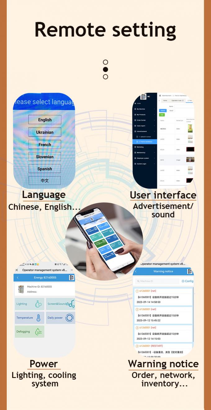 Smart Bread Vending Machine 240V 10KWh Customize Color