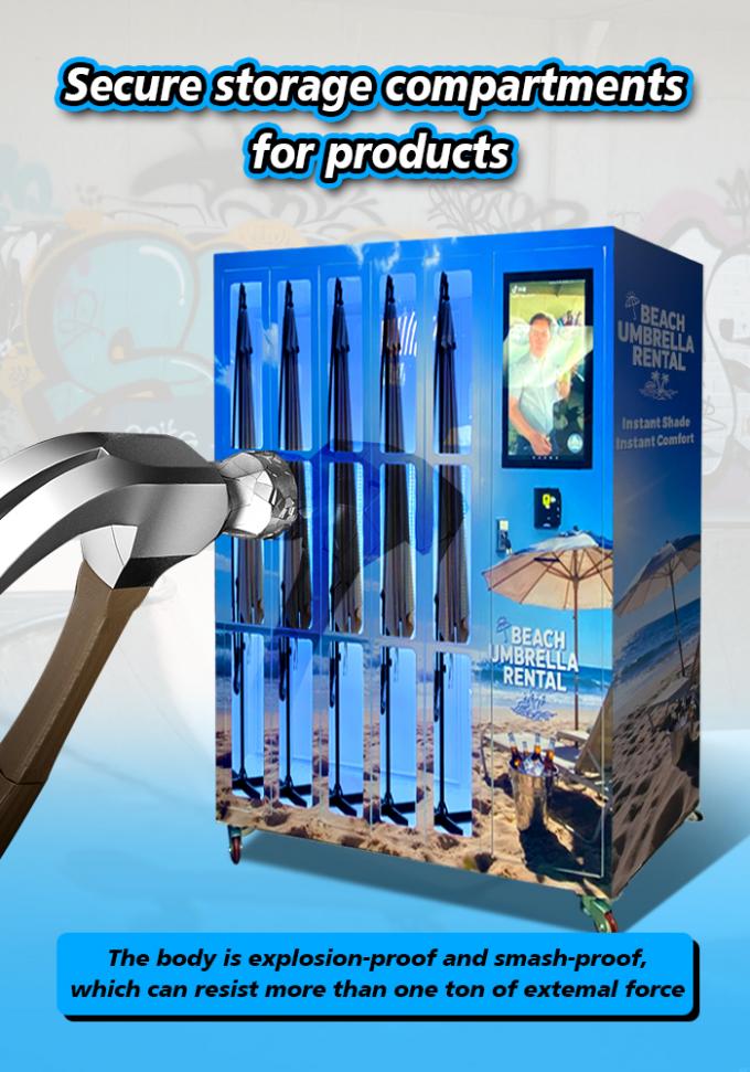 24-Hour Automated Locker Vending Machine for Outdoor Rentals