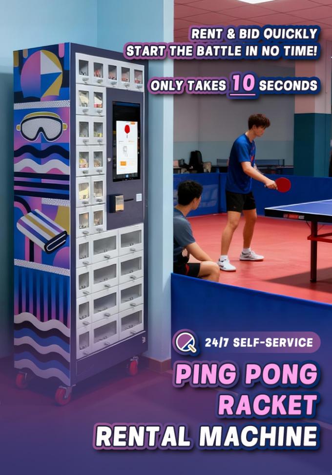 Sports Rental Machine Table Tennis Racket Rental Vending Machine | Locker Vending Machine for ...