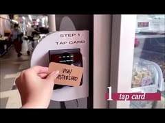 Frozen vending machines selling meat and ice cream with a contactless payment system on Singapore