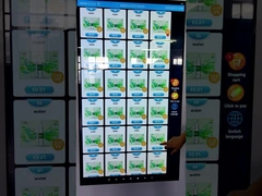 Metal 55 Inch Touch Screen Drink Vending Machine For Gym Bank School With Elevator Corridor