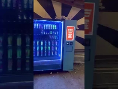 Smart vending machine with elevator and card reader