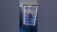 Ready to ship to the US, The screen is recessed and the vending machine has a better experience