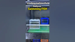 Vending machine for swimming fish, have u seen something like this before? Elevator vending machine