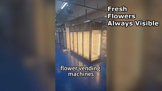 Transparent flower vending machine