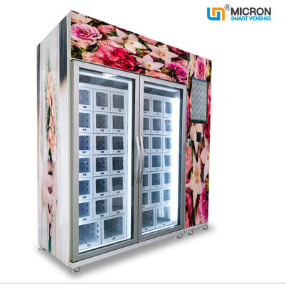 Large Glass Window Flower Vending Machine With GPRS Monitoring System