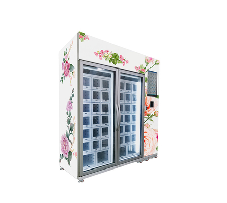 22 Inch Touch Screen Flower Vending Machine With Refrigerator Cooling System Locker Micron Smart Vending