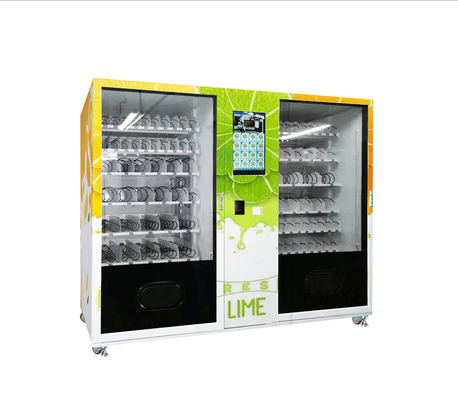 Cooked Food Meal Vending Machine With NAYAX Card Reader To Sell Snack Ice Cream Drink