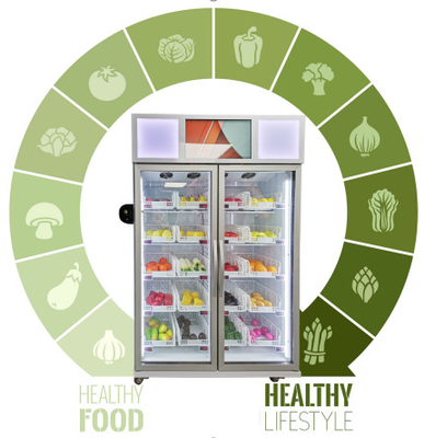Card Reader Payment System Smart Fridge Vending Machine For Sanck And Drink With Smart System For Remotly Control
