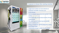 55 Inch Ads Vending Machine With Card Payment System Suitable For Selling Beverage, Food, 3ce, Phone