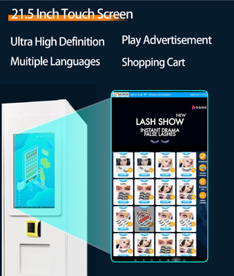 Large Capacity Eyelash Cosmetics Vending Machine Beauty With Advertising Screen In The Shopping Mall