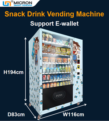 Coin Operated 24 Hours Self Service Snack Food Vending Machine