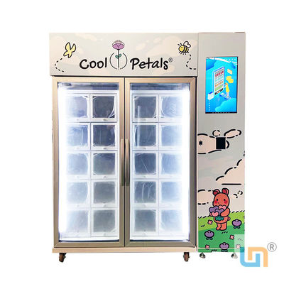 22 Inch Touch Screen Flower Vending Machine With Refrigerator Cooling System Locker Micron Smart Vending