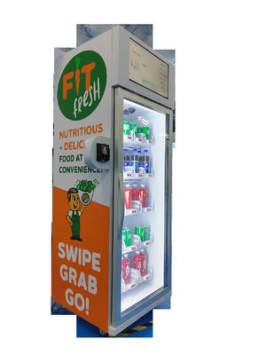 Gym Vending Machine to Sell Energy Drink Fresh Fruit Refrigerator Vending With Card Reader