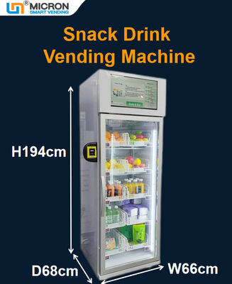 Gym Vending Machine to Sell Energy Drink Fresh Fruit Refrigerator Vending With Card Reader