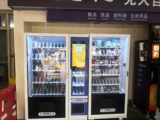 Large Capacity Spiral Snack And Drink Vending Machine With Cooling System And Touch Screen