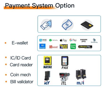 4G WIFI Custom Vending Machines Coin Bill Or Credit Card Payment