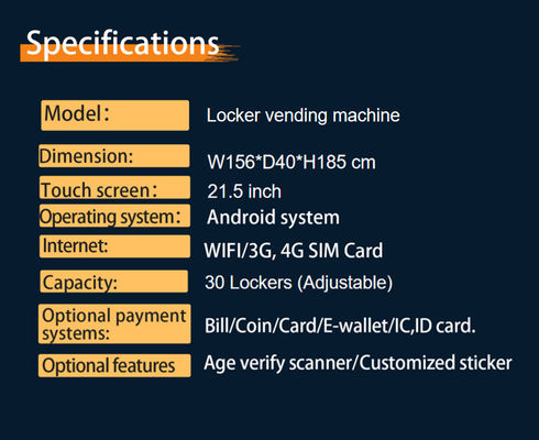 Smart Cupcake Cooling Locker Vending Machine 1 year Warranty