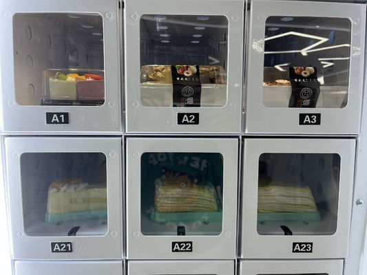 Cup Cake Cooling Locker Vending Machine With R290 Refrigerator And Micron Smart System