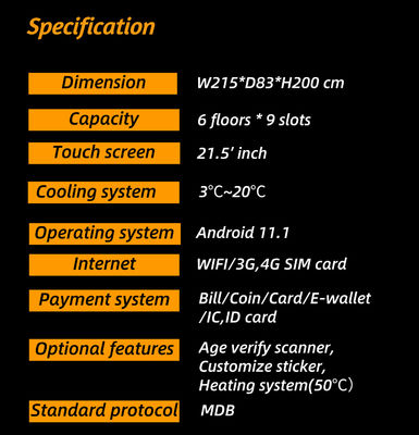 Snack Food Vending Machines For Sale With Refrigeration Touch Screen Micron Smart Vending Machine