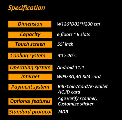 Perfume Smart Vending Machine with 55 Inch Touch Screen