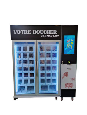 Frozen Meat Vending Machine With Cooling System Touch Screen Card Reader