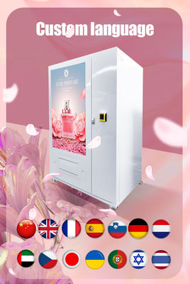 Custom Pink Lipstick Vending Machine 55 Inch Touch Screen For Shopping Mall