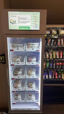 Smart Fridge Vending Machine With Microeaves For Hot Food Meal.Snack Drink Salad Vending Machine With Card  Reader