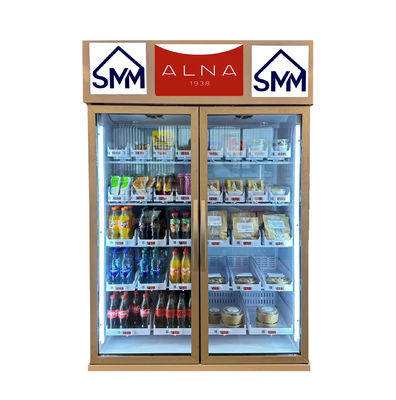 For European market smart fridge vending machine to sell snack drink with card reader