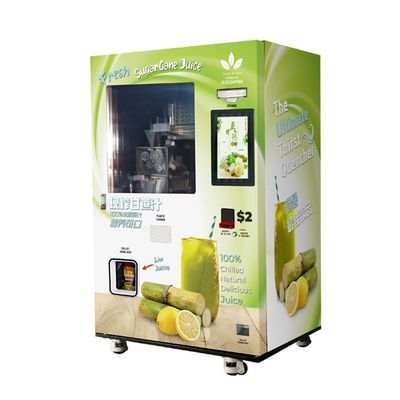 Micron freshly juice vending machine for sugarcane vending machine with cash coin payments system in the street
