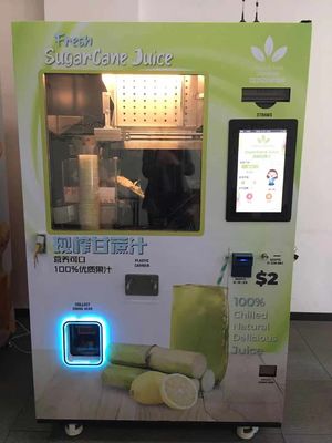 Micron freshly juice vending machine for sugarcane vending machine with cash coin payments system in the street