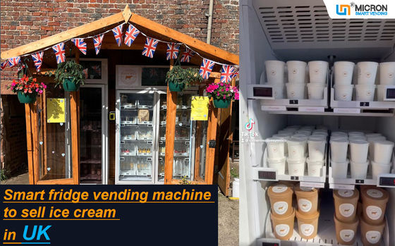 Smart Fridge Ice Cream Vending Machine -22℃ Freezer With Touch Screen Card Reader