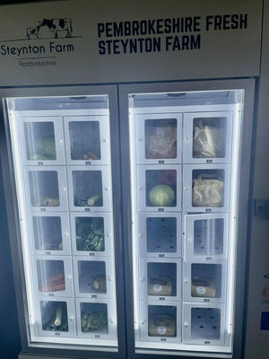 Refrigerated Locker Vending Machine With Cash Payment And Room-Temperature Option