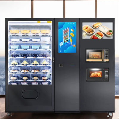 24/7 Fresh Hot Bento Machine With Microwave For Ready Meals Prep Food Vending Machine