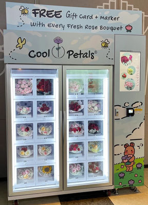 Convenient Self Service Flowers Machine With Auto-defogging Feature And R290 Green Gas Compressor