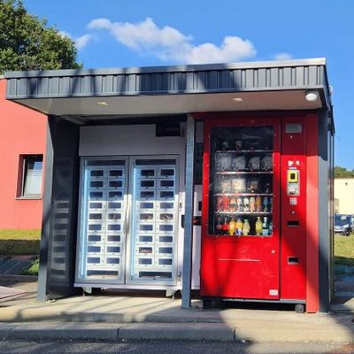 Custom Cooling Locker 24H Outdoor Bread Vending Machine For Cakes Pies Desserts With Card Reader