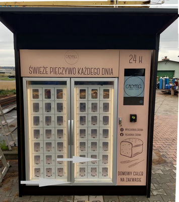 Custom Cooling Locker 24H Outdoor Bread Vending Machine For Cakes Pies Desserts With Card Reader