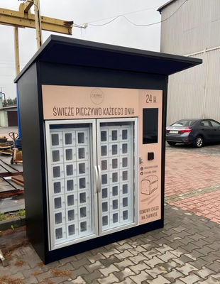 Custom Cooling Locker 24H Outdoor Bread Vending Machine For Cakes Pies Desserts With Card Reader