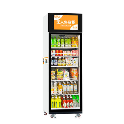 Intelligent Algorithm AI-Powered Vending Machine For Snacks Drinks Fresh Food Fruits Grab And Go Fridge