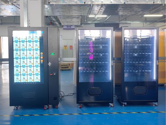 High Capacity Outdoor Combo Vending Machine With Weatherproof House Street Food Drinks Vending Machine